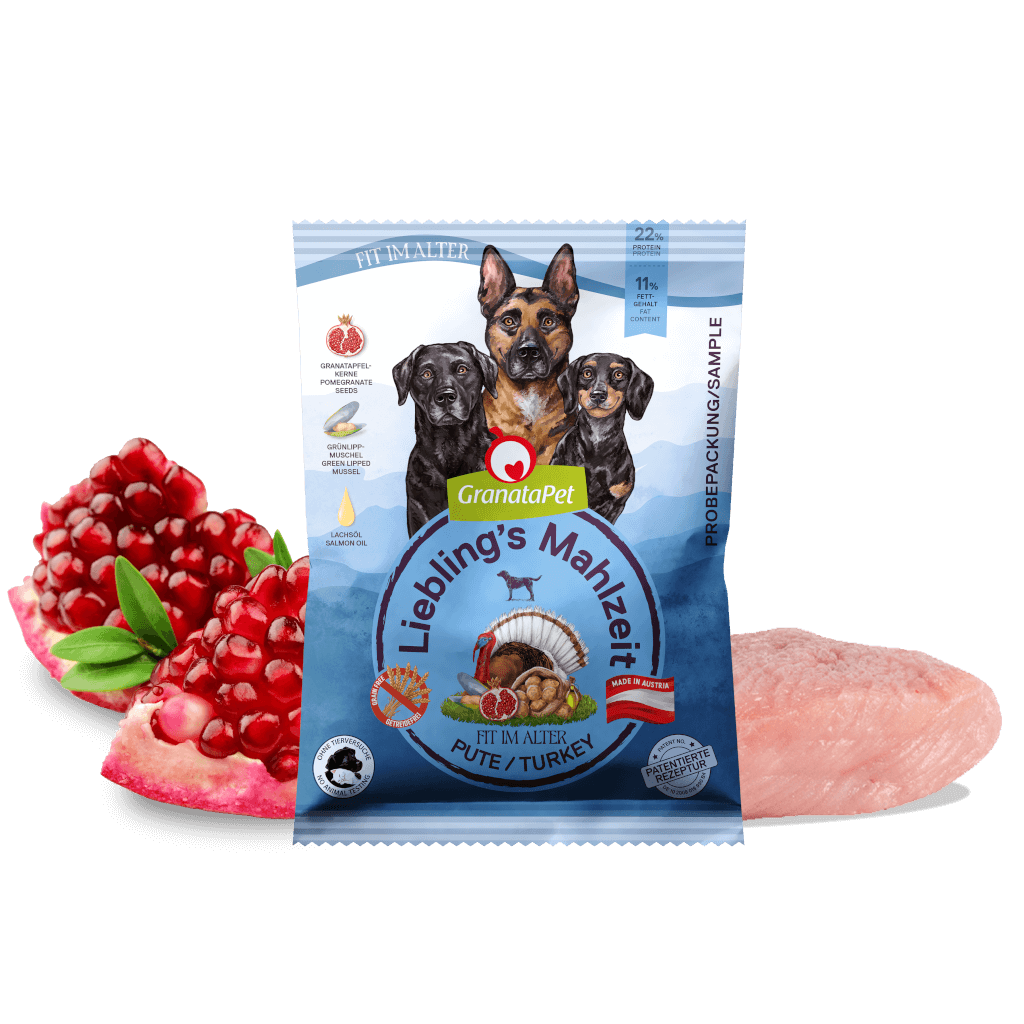 GranataPet Hund - Proben Liebling´s Mahlzeit Pute Fit im Alter 80 g - Zutaten