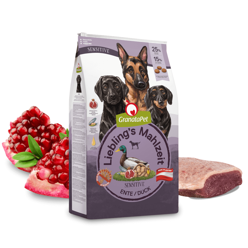 GranataPet Hund - Trockenfutter Liebling´s Mahlzeit Ente Sensitive 10 kg GranataPet Hund - Trockenfutter Liebling´s Mahlzeit Ente Sensitive 10 kg - Zutaten