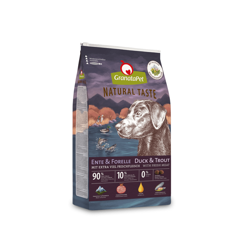 GranataPet Hund - Trockenfutter Natural Taste Ente & Forelle 4 kg GranataPet Hund - Trockenfutter Natural Taste Ente & Forelle 4 kg - Hauptbild