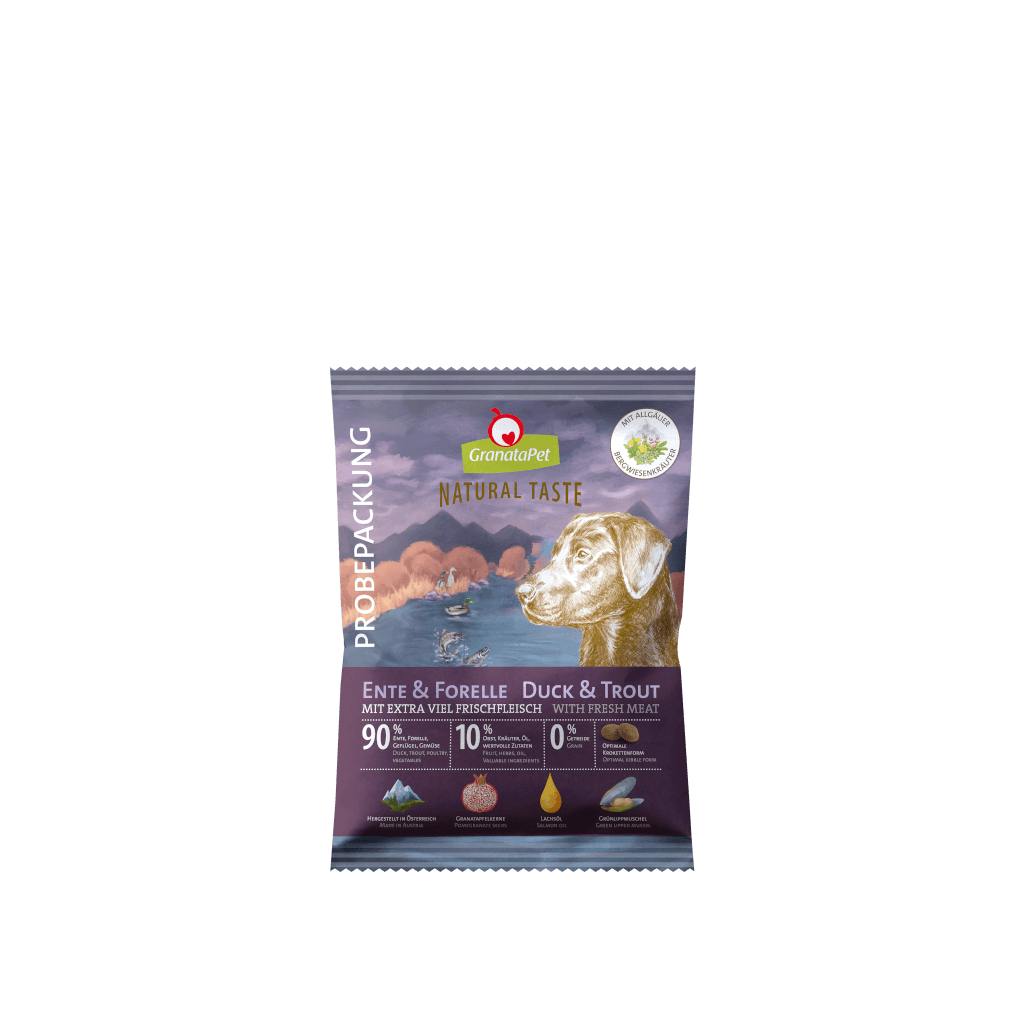 GranataPet Hund - Proben Natural Taste Ente & Forelle 80 g - Hauptbild