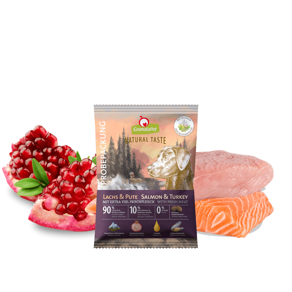 GranataPet Hund - Proben Natural Taste Lachs & Pute 80 g - Zutaten