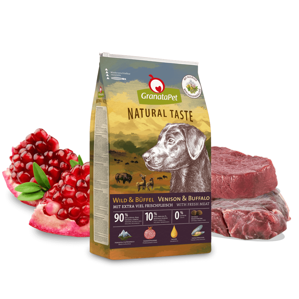GranataPet Hund - Trockenfutter Natural Taste Wild & Büffel 12 kg - Zutaten
